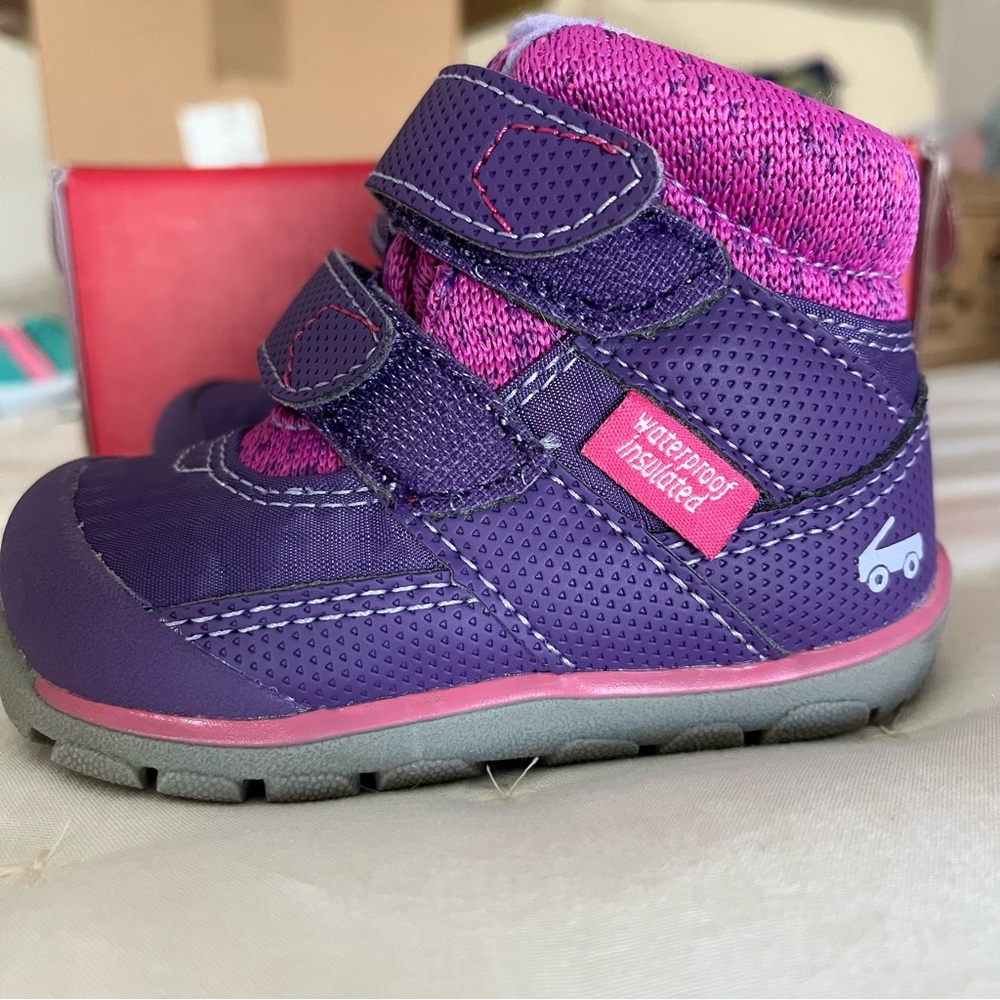Waterproof Insulated Purple Toddler Boots